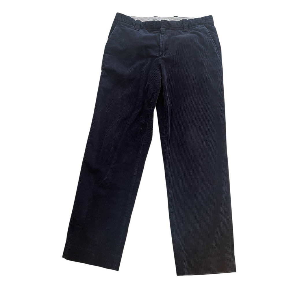 Brooks Brothers Men's Size 36x32 Clark Navy Blue Corduroy Straight Leg 99%Cotton